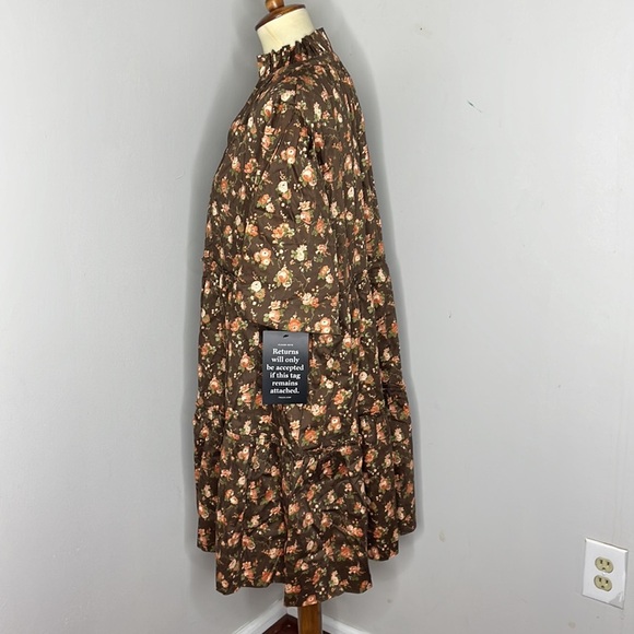 TUCKERNUCK Crawford Dress Floral Rosewood Chintz Oversize Flutter Sleeve NWT 3XL - Picture 5 of 14